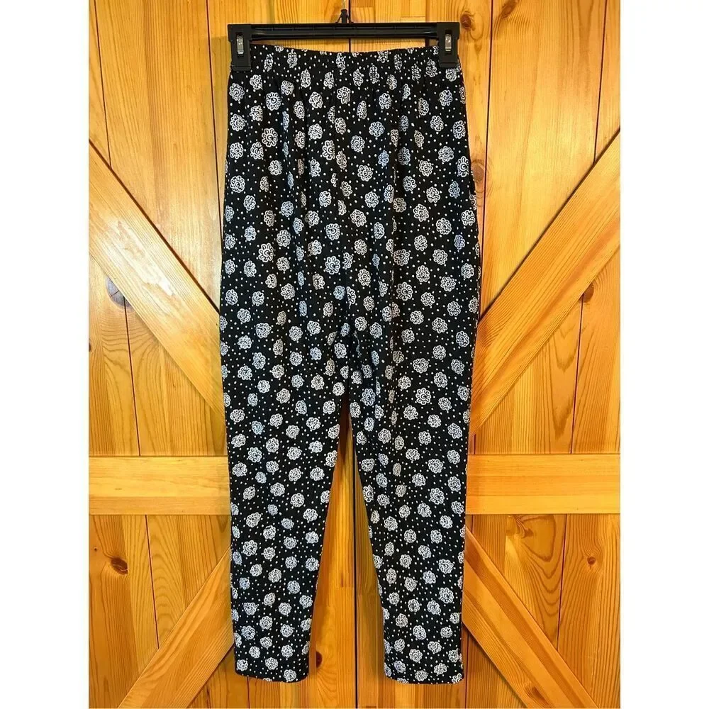 Simple Addition pants floral pull on size Small (0055)